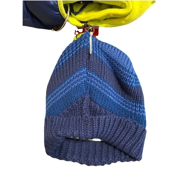 NEW! BOYS SNOZU HOODIE JACKET INNER FLEECE AND KNIT BEANIE BLUE,GREEN SIZE 6 - Picture 9 of 13
